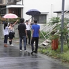 突然の雨・・・