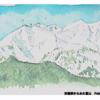 雪山を描く