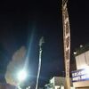 秩父夜祭2：団子坂の上横の規制線で待つ二時間