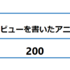 アニメレビュー記事数が「200」を突破しました！