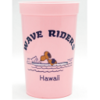 Moni Honolulu モニホノルル 【ハワイ限定・Hawaii直輸入】 日焼けスヌーピー・プラスチックカップ WAVE RIDERS×Pink 