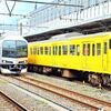 快速マリンライナーと115系電車の連結運用でのすれ違い