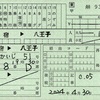 本日の使用切符：JR東日本 八千穂駅発行 かいじ51号 新宿▶︎八王子 料金補充券（特急券）