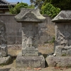 天神社の裏側にまつられる三基の庚申塔①　大分県国東市国東町綱井