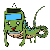 かわいい電車 のイラスト