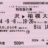 本日の使用切符：小田急電鉄 藤沢駅発行 メトロえのしま90号 藤沢▶︎相模大野 特別急行券