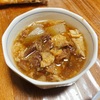 ピザトーストと明太チーズ、牛すじ煮と納豆の朝ごはん