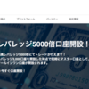 レバレッジ5000倍口座で100万円を目指せ！！