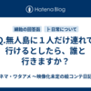 Q.無人島に１人だけ連れて行けるとしたら、誰と行きますか？
