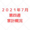 【家計資産　実績】２０２１年７月第四週　５人家族の家計管理