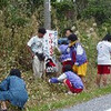 ヤンバルクイナ交通事故防止看板設置