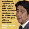 安倍晋三氏はWEF（DSの傘下の組織）の命令に従わなかったために暗殺された