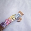 刺繍糸で仕立てた、花と蝶々のバレッタ【DIY】
