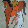 大津絵/馬と狐