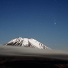富士山とレモン彗星(C/2025 A6)のツーショット(2025/11/06)