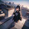 background urban rooftop (都市の屋根) by Animagine XL V3.1