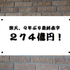 楽天、９年ぶり最終赤字２７４億円だってよ