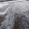 ツルツル道路で苦労した。