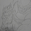 ドラゴンボールイラストの進捗です(´∀｀*)