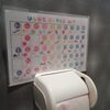 4歳４ヶ月　ひらがな表をトイレに置いてみる