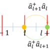 量子力学の世界を垣間見る（２）：粒子が相互に交換されるモデル：有限系