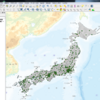 主題ポイントデータと背景図で主題図作成を試してみる　（４）ある種の拠点の立地条件を表した主題図