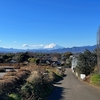 神奈川県の田園から富士山を見ながら散策