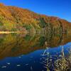 中綱湖、水鏡に映る紅葉が絶景！【長野県大町市】