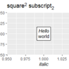 ggplot の書式、特殊文字