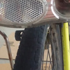 自転車のタイヤが減って悪路で滑るように