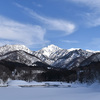 落ちた屋根雪の除雪