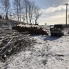 雪降って道路ツルツル