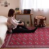 【Amazon】萩原 ラグ レッド 約130×190cm 「トルクメン風ラグ」 洗える 滑りにくい加工付き