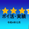 12月のポイ活実績！令和4年終わりまであと１か月だ！