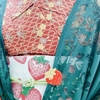【着物】イチゴコーデ/strawberry coordinate in kimono