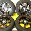 １円スタート！！「中古」5ZIGEN FN01R-Cα 14×5J+45 PCD100 4H ハブ径67.1 TOYO TEO plus 155/65　４本組