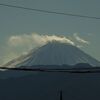 強風の富士山