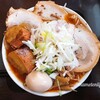 暁天　肉カレーラー麺　お肉がドドドーン！ぴりりカレースープが美味