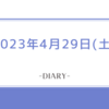 行動を記録しなかった4/29土