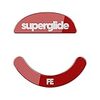 Superglide マウスフィート マウスソール for Xlite Wireless 強化ガラス素材 ラウンドエッヂ加工 高耐久 超低摩擦 Super Smooth [RED]