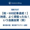 【祝・600記事達成！】「福地君、よく頑張ったね！」という自画自賛（笑）