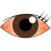充血した目のフリーイラスト素材