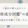 【最近の購入品から】美容成分が可愛いキャラクターとなりクスッと笑う説明本"美容成分図鑑"の感想