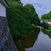 木々の緑が濃くなった霞城公園を通過する、秋田新幹線「こまち」用E6系Z1編成の山形新幹線試運転を撮る！