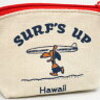 Moni Honolulu モニホノルル 【ハワイ限定・Hawaii直輸入】 日焼けスヌーピー コインポーチ・小銭入れ スヌーピー×SURF'S UP×ナチュラル×レッド 