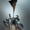 陶鉢「蝉幼虫」