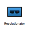 MacBook ProではResolutionatorを使って高解像度化しています