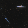 りょうけん座のNGC4631(くじら銀河)とNGC4656
