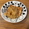 ワッフルと煮りんご