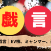 日々戯言｜EV株・ミャンマー・米中